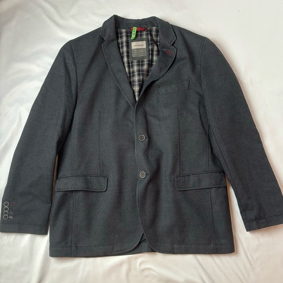 Calamar Casual Sakko Blazer Jacket Mens 44R Grey Chore Two Tone Made in Germany - Picture 1 of 9